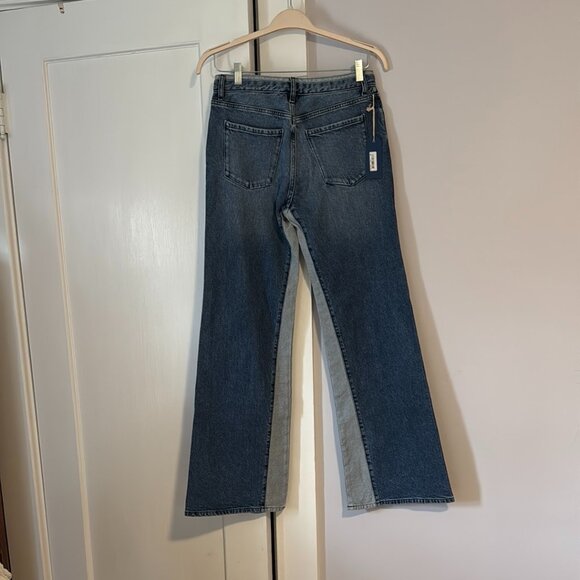 Adriano Goldschmied Daily Blue Denim Virgo Two Tone Wide Leg Jeans - Picture 4 of 10